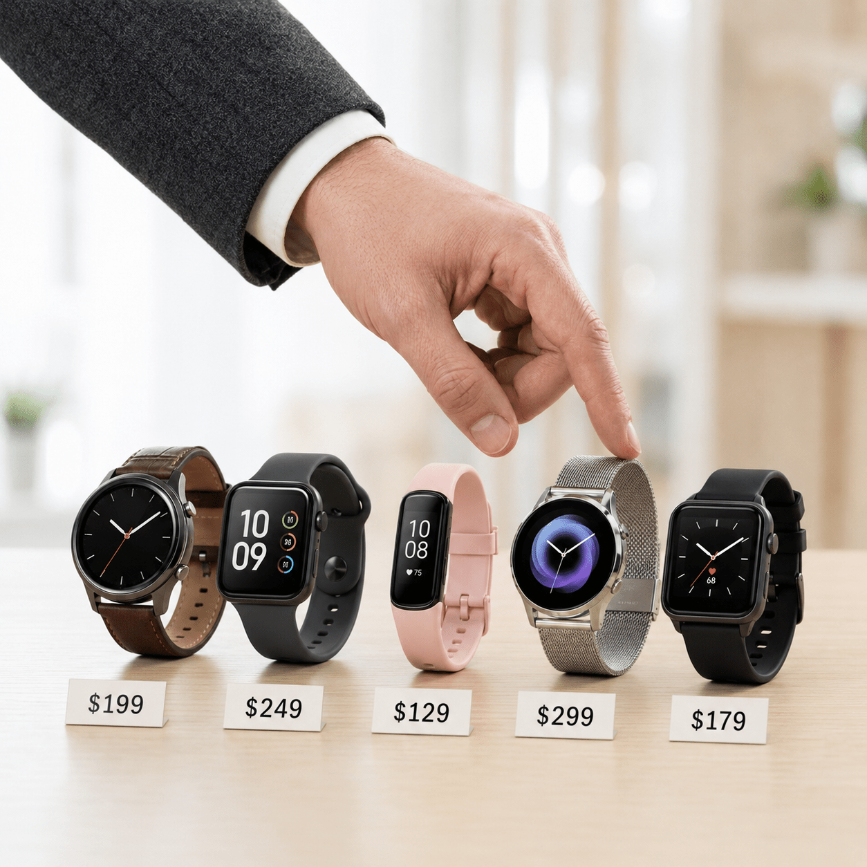 スマートウォッチの価格はどのくらい？価格別おすすめモデルを紹介 
